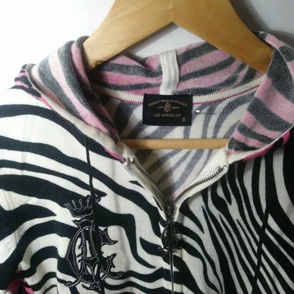 Christian Audigier pink white and black with Panthers small - Picture 2 of 6